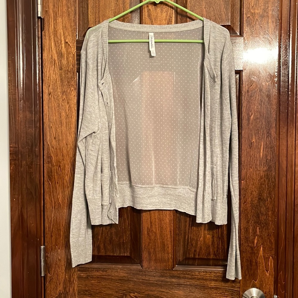 Aeropostale sweater cardi with sheer back